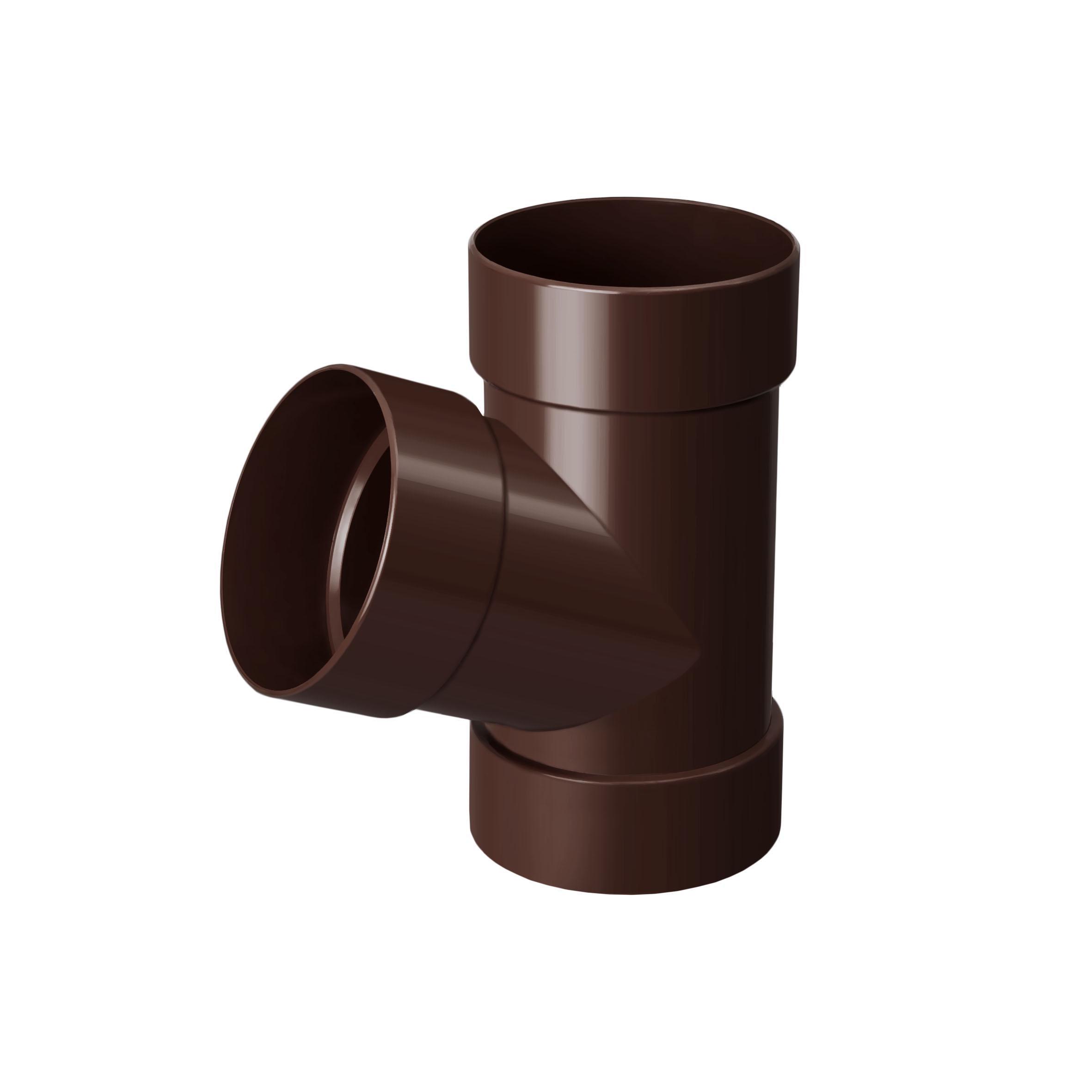 Тройник RAINWAY 75 мм Коричневый