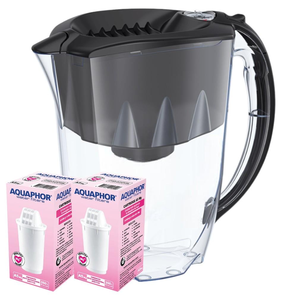 Фильтр-кувшин Аквафор Престиж с двумя модулями А5Mg Черный