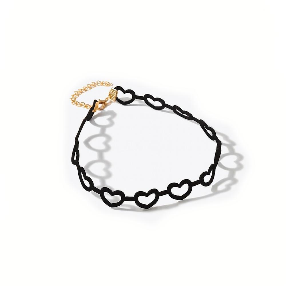 Чокер на шею сердца из искусственной кожи Черный (3000004041) Чокер на шею сердца из искусственной кожи Черный (3000004041)