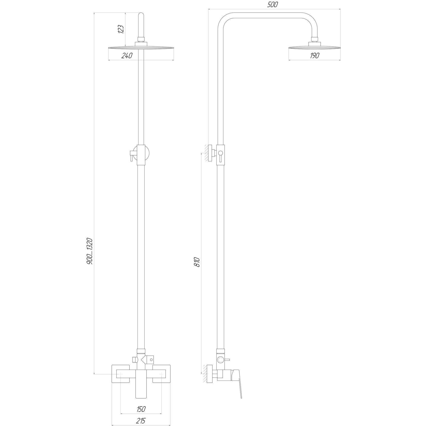 Душова система Topaz ORIGI S9 з тропічним душем Chrome (000016715) - фото 5