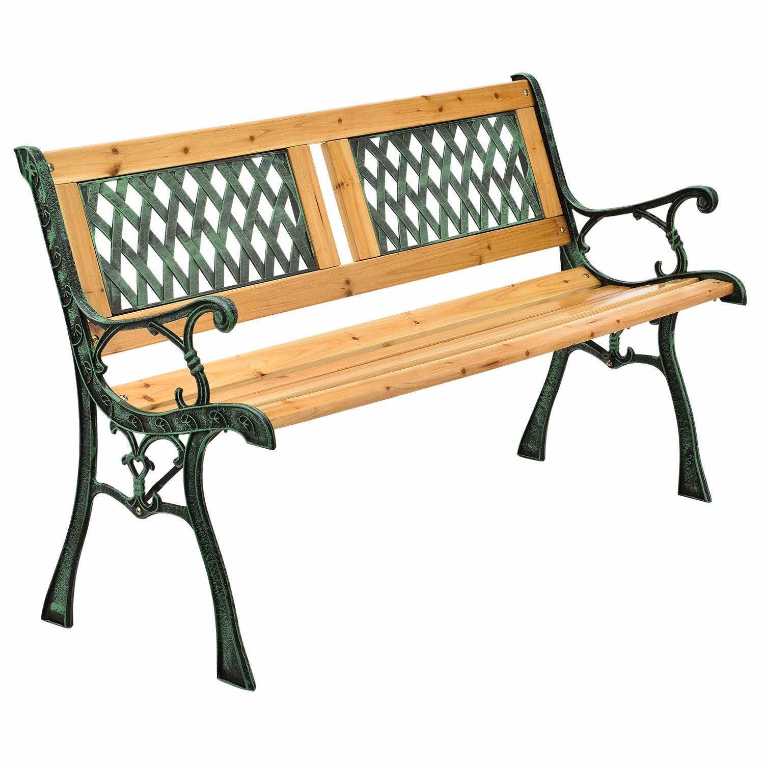 Садовая скамейка для дачи из металла и дерева купить Москва, СПБ, РФ