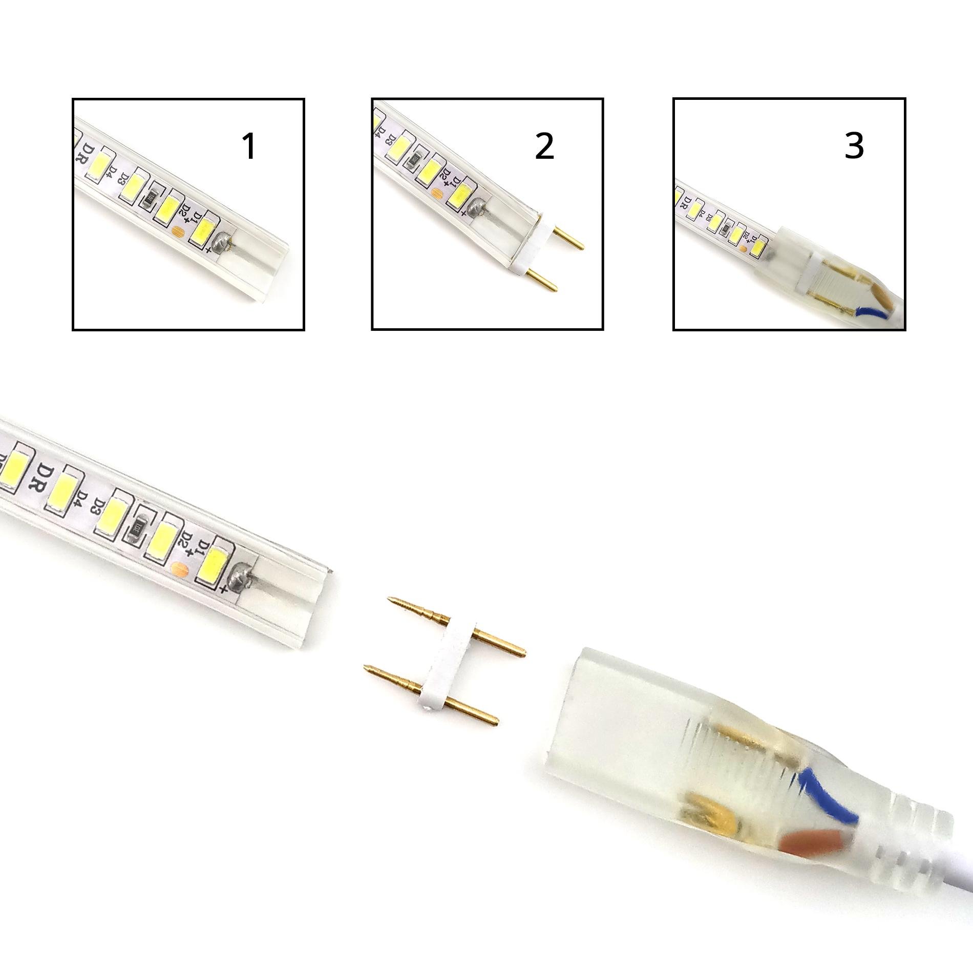 Светодиодная лента BIOM SMD5730-120 220V IP68 Стандарт 1 м Белый - фото 2