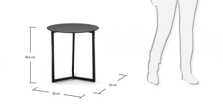 Кофейный стол LaForma MARAE 50 см Черный (C351C01) - фото 3 Кофейный стол LaForma MARAE 50 см Черный (C351C01) - фото 3