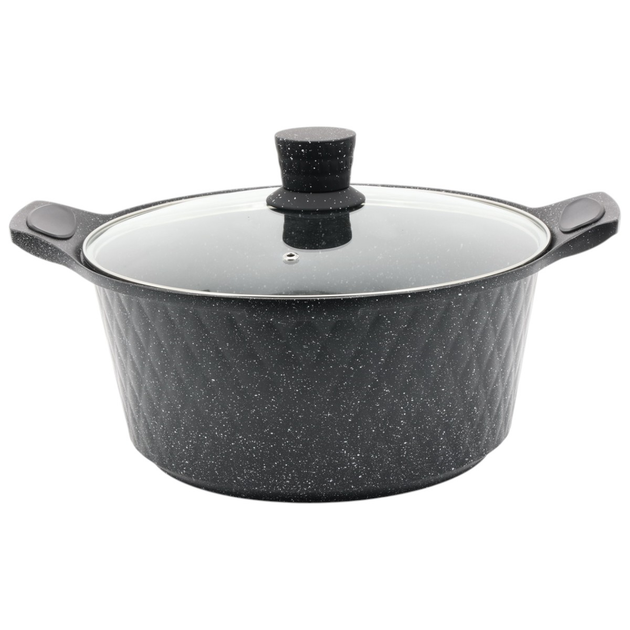 Набір каструль з мармуровим покриттям Styleberg 1527 Чорний (GR-05254) - фото 3 Набір каструль з мармуровим покриттям Styleberg 1527 Чорний (GR-05254) - фото 3
