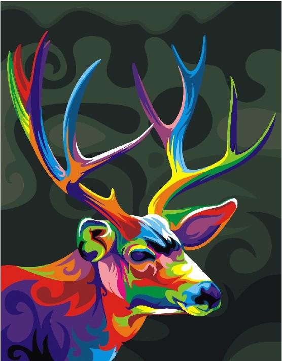 Картина по номерам Brushme Радужный олень (GEX5324)