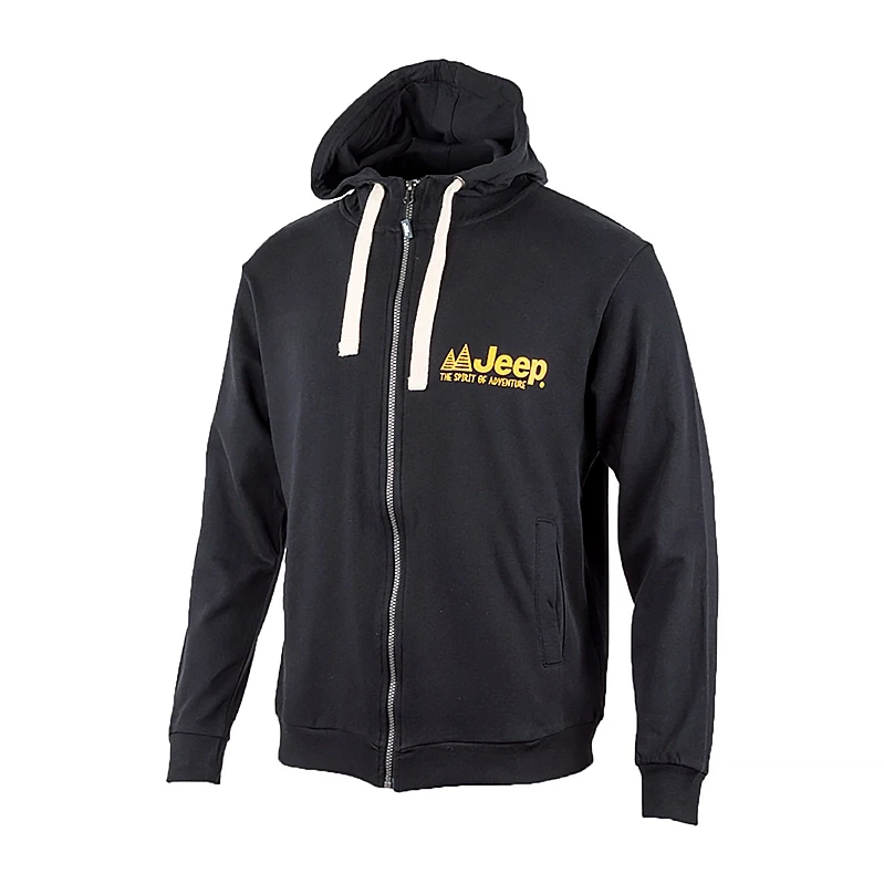 Толстовка мужская JEEP HOODED SWEATSHIRT FULL ZIP The spirit of Adventure XL Черный (O102570-B965 XL)