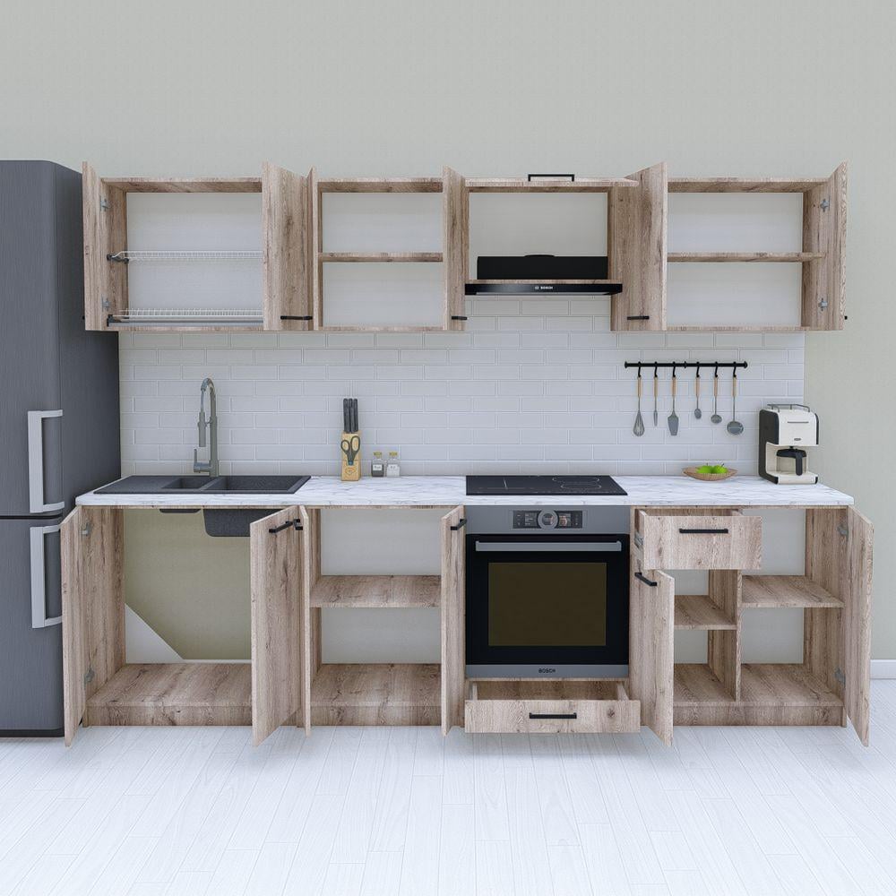 Готова кухня модульна з ДСП 2,8 м Аліканте (МП31в) - фото 2 Готова кухня модульна з ДСП 2,8 м Аліканте (МП31в) - фото 2