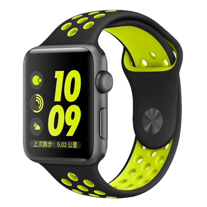 Ремешок для Apple Watch Armor Standart Nike силиконовый 42-44 мм L/M/S Black Volt