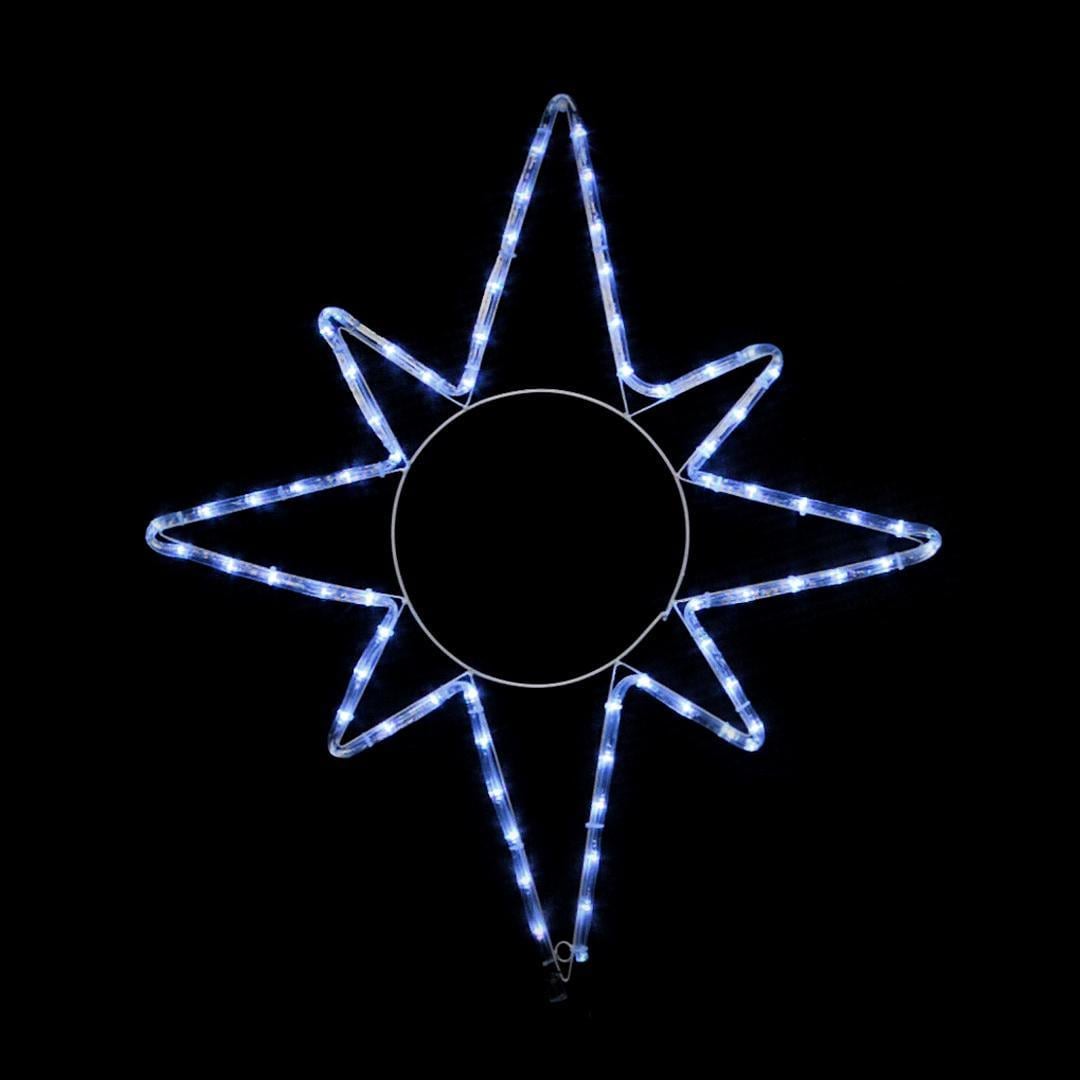 Гирлянда внешняя Delux Motif Star IP 44 EN 8 flash 0,65х0,75 м Белый (13455384)