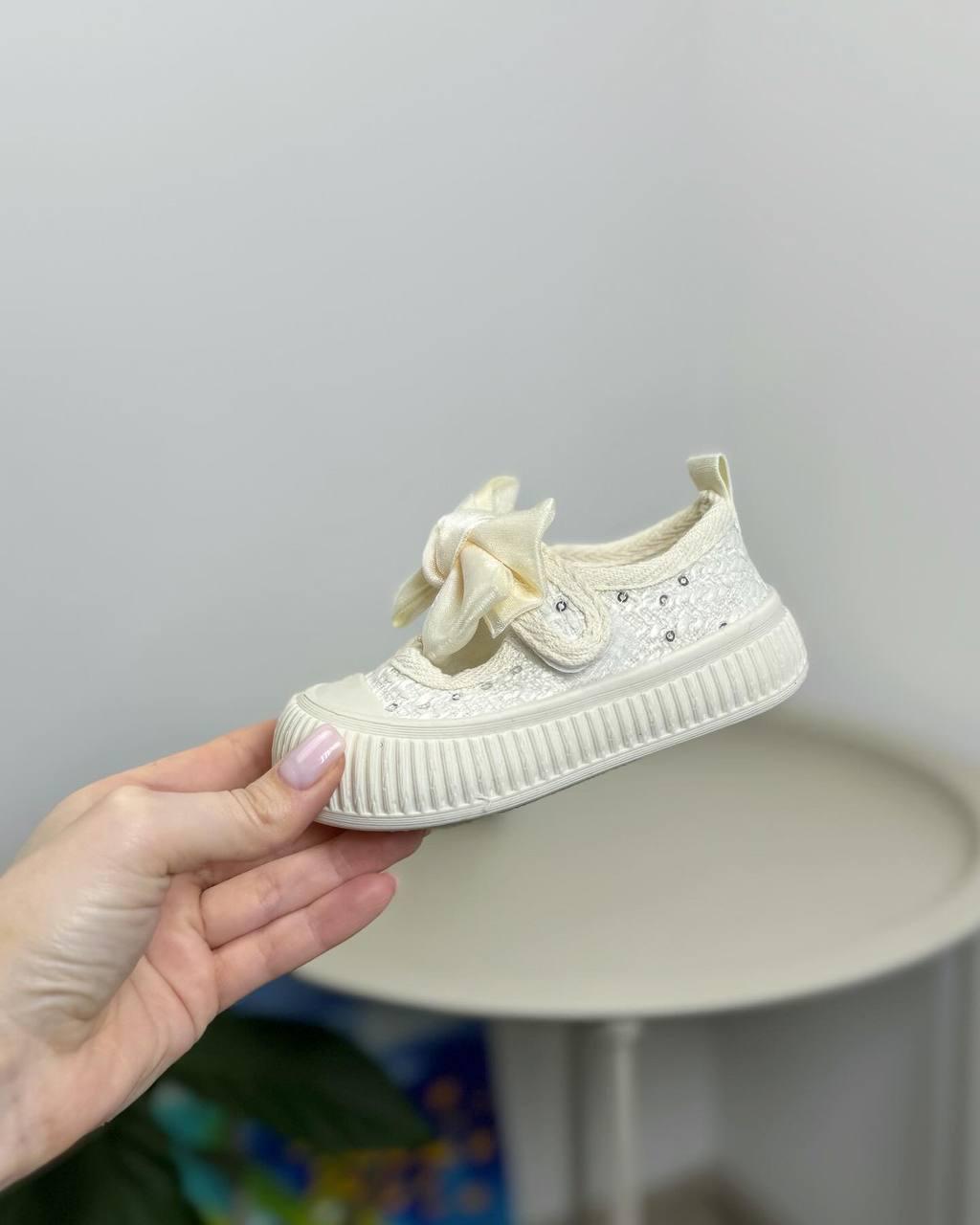 Кроссовки детские р. 18 Бежевый (1273) - фото 4