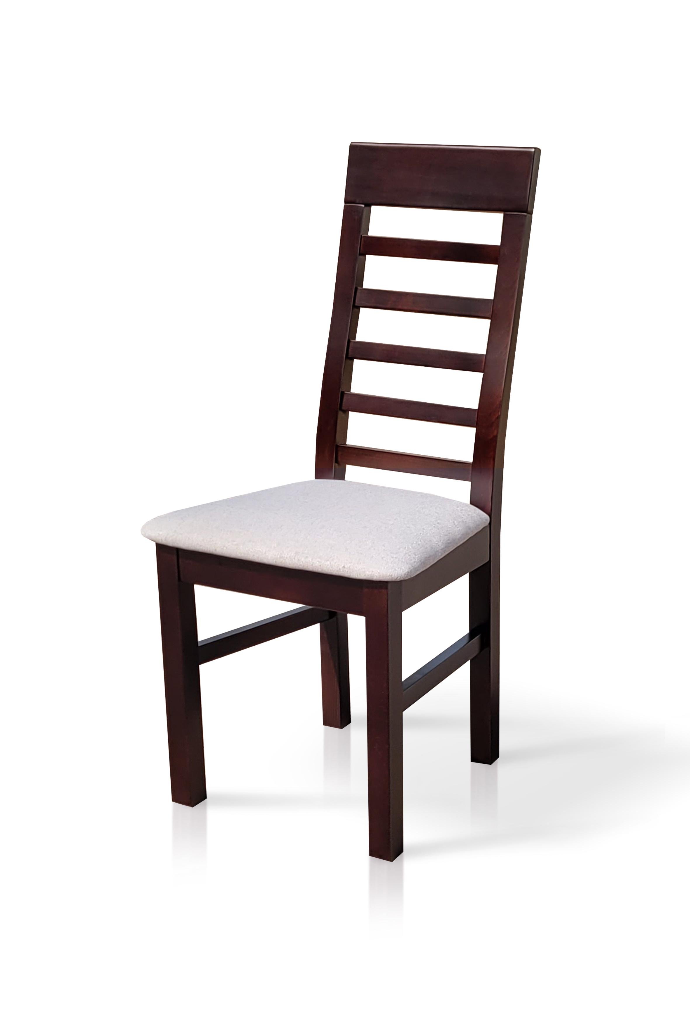 Стул для кухни Микс Мебель Лидер дерево/ткань Джерси 02 Темный орех/Светло-бежевый (46713)