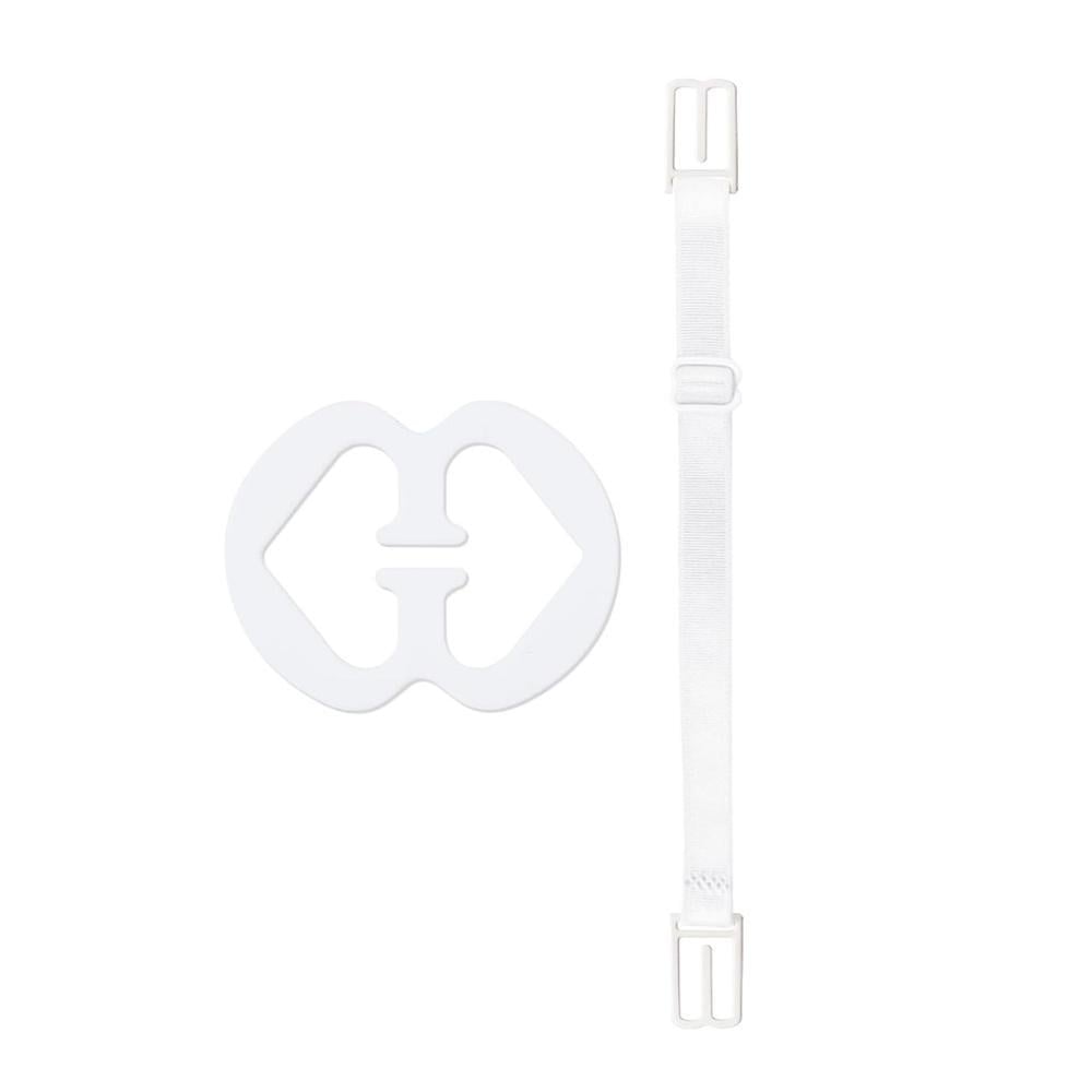 Фиксаторы для бретелей бюстгальтера клипса и лямка 2 шт. Белый (3000003880)