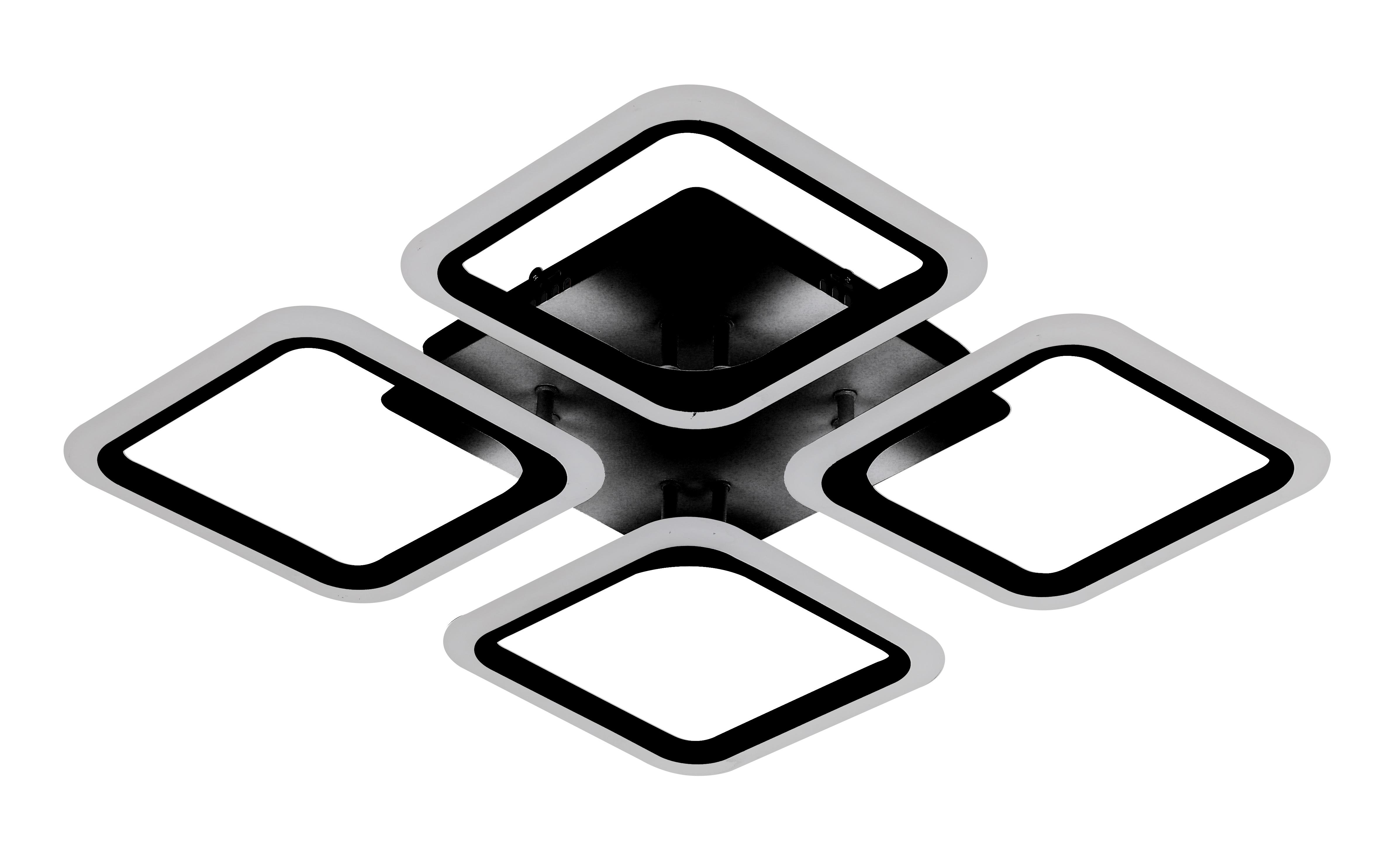 Люстра светодиодная Sirius 6110-4 BK 74W акриловая потолочная