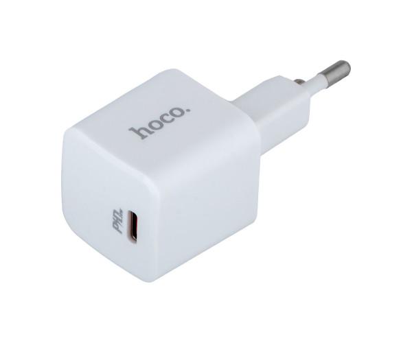 Пристрій зарядний мережевий Hoco N10 Type-C PD 20W cable Type-C to Lightning 3A White
