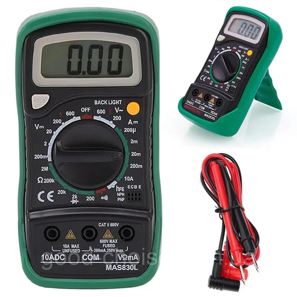 Мультиметр цифровий MZ MAS830L з підсвічуванням екрана (7945) - фото 4