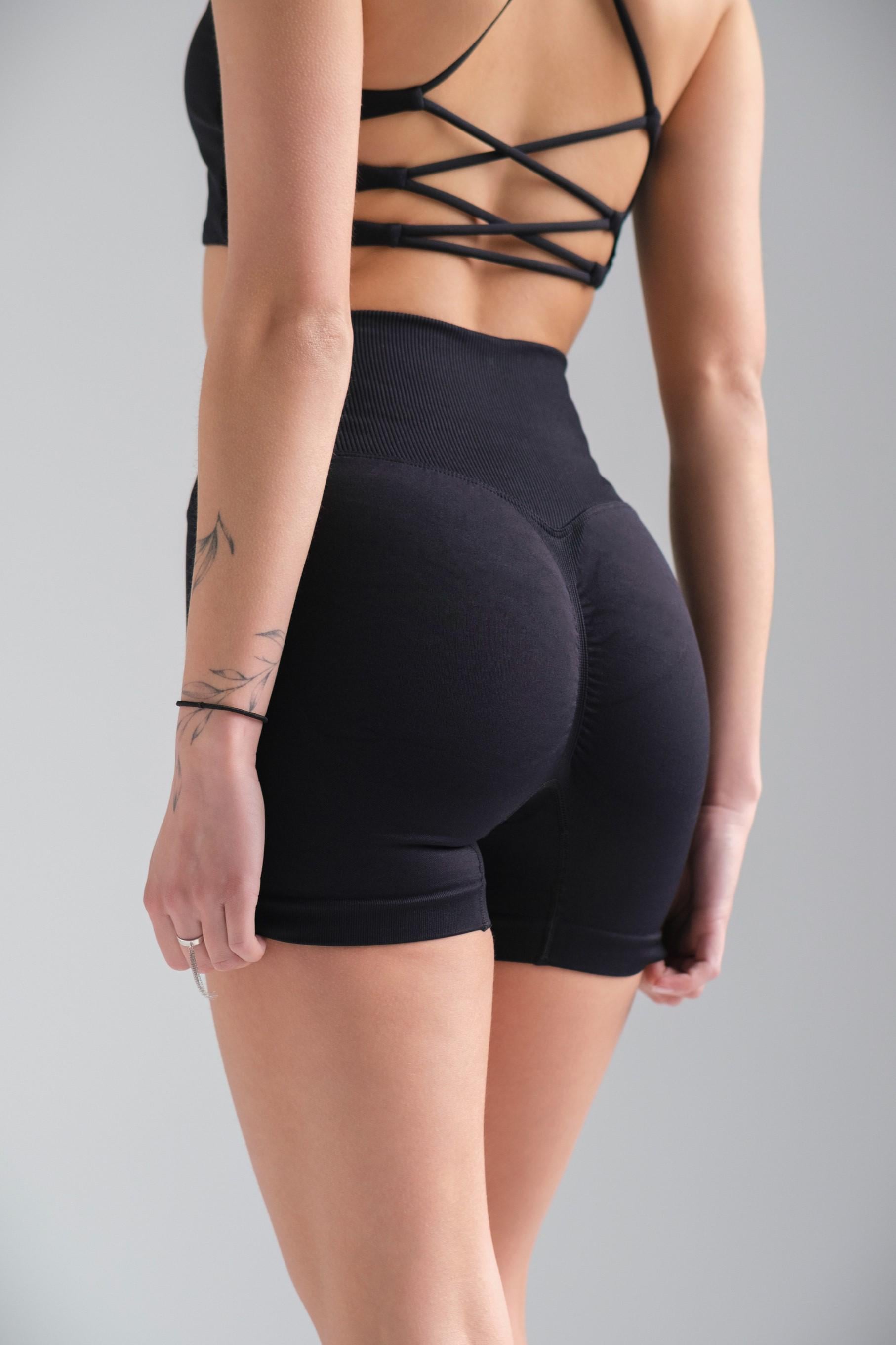 Шорты женские спортивные Without Training с эффектом Push Up M Black (M8049593)