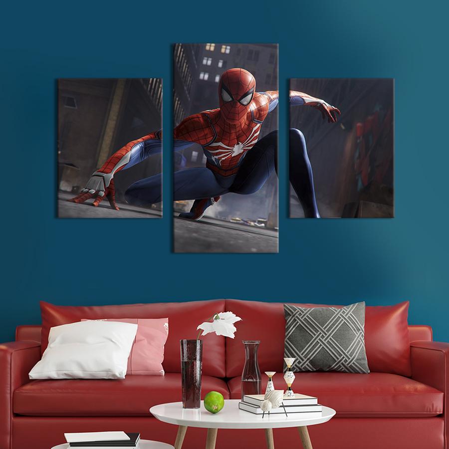 Картина для интерьера Человек-паук - герой улиц Нью-Йорка 141x90 см (762-32)