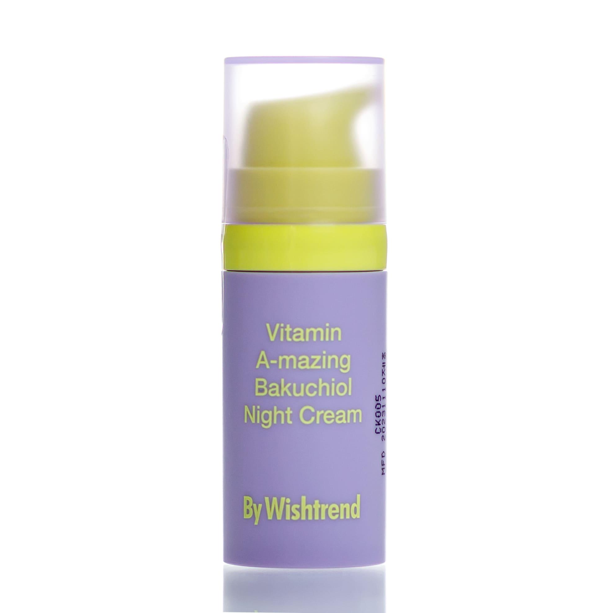 Крем з ретиналем і бакучіолом нічний By Wishtrend Vitamin A mazing Bakuchiol Night Cream 10 мл