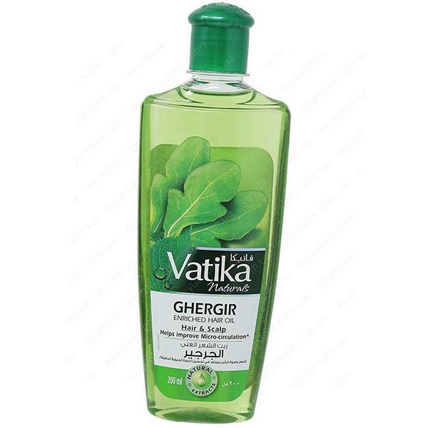 Олія для волосся Dabur Vatika Hair Oil Ghergir з екстрактом руколи та вітаміном Е 200 мл (43634065)