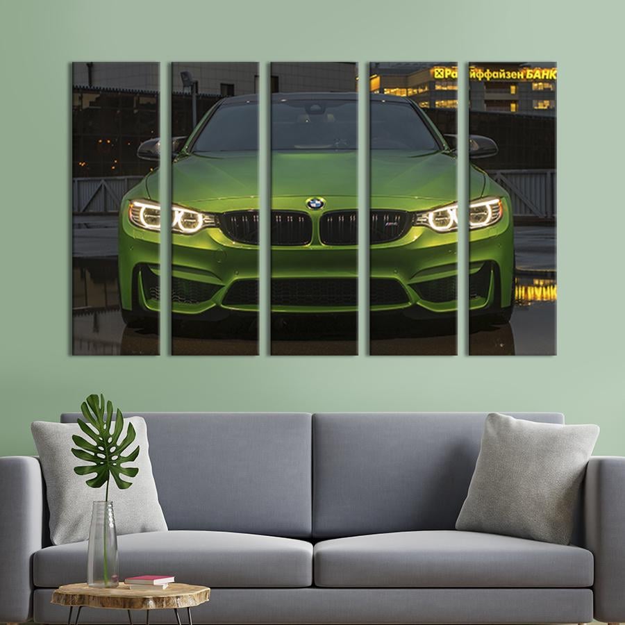 Модульная картина из 5 частей на холсте Солидный автомобиль BMW Gran Turismo 155x95 см (111-51)