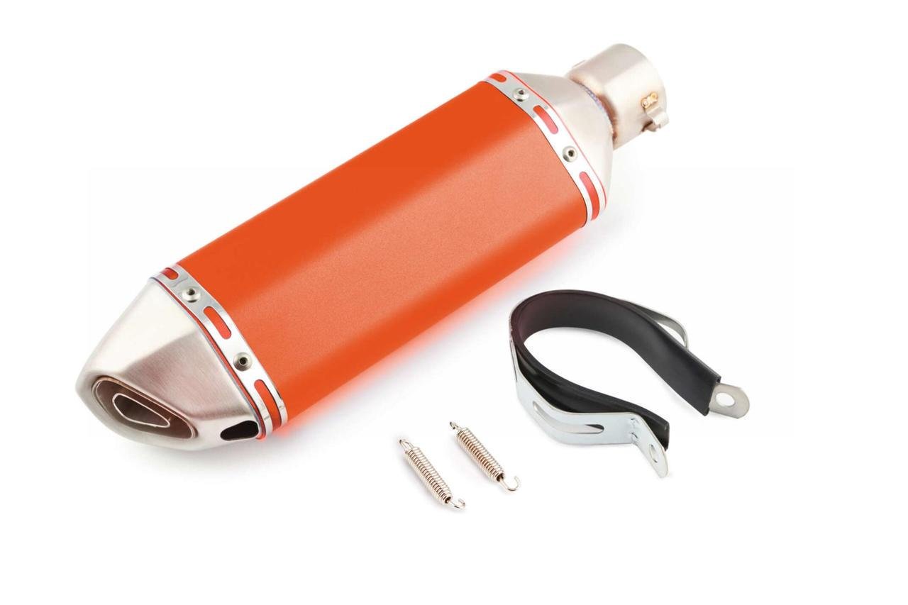 Глушитель тюнинг yoshimura 118 Три-овал 370х105 мм Красный прямоток (2177153839)