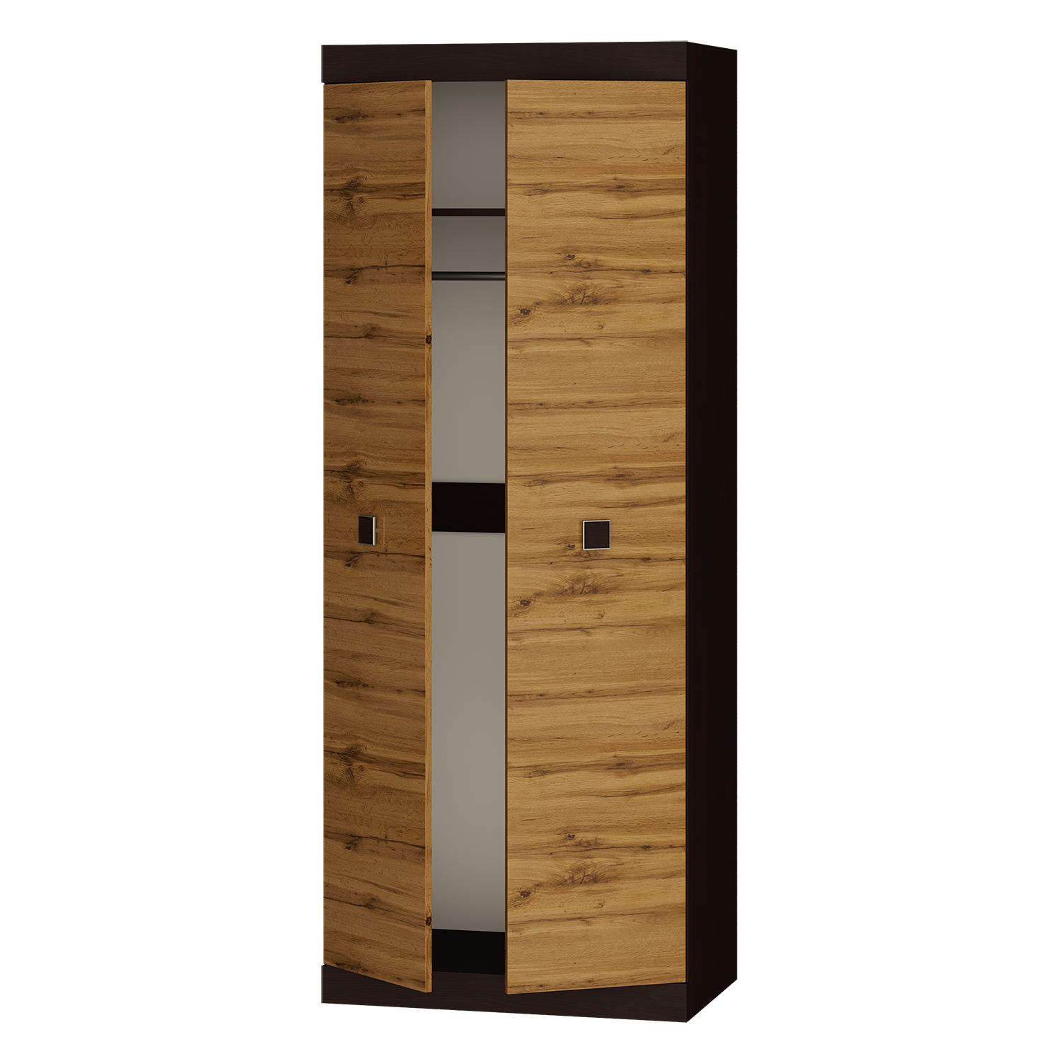 Шкаф Everest Соната 800х496х2050 мм Венге темный/Дуб крафт золотой (11314) - фото 5 Шкаф Everest Соната 800х496х2050 мм Венге темный/Дуб крафт золотой (11314) - фото 5