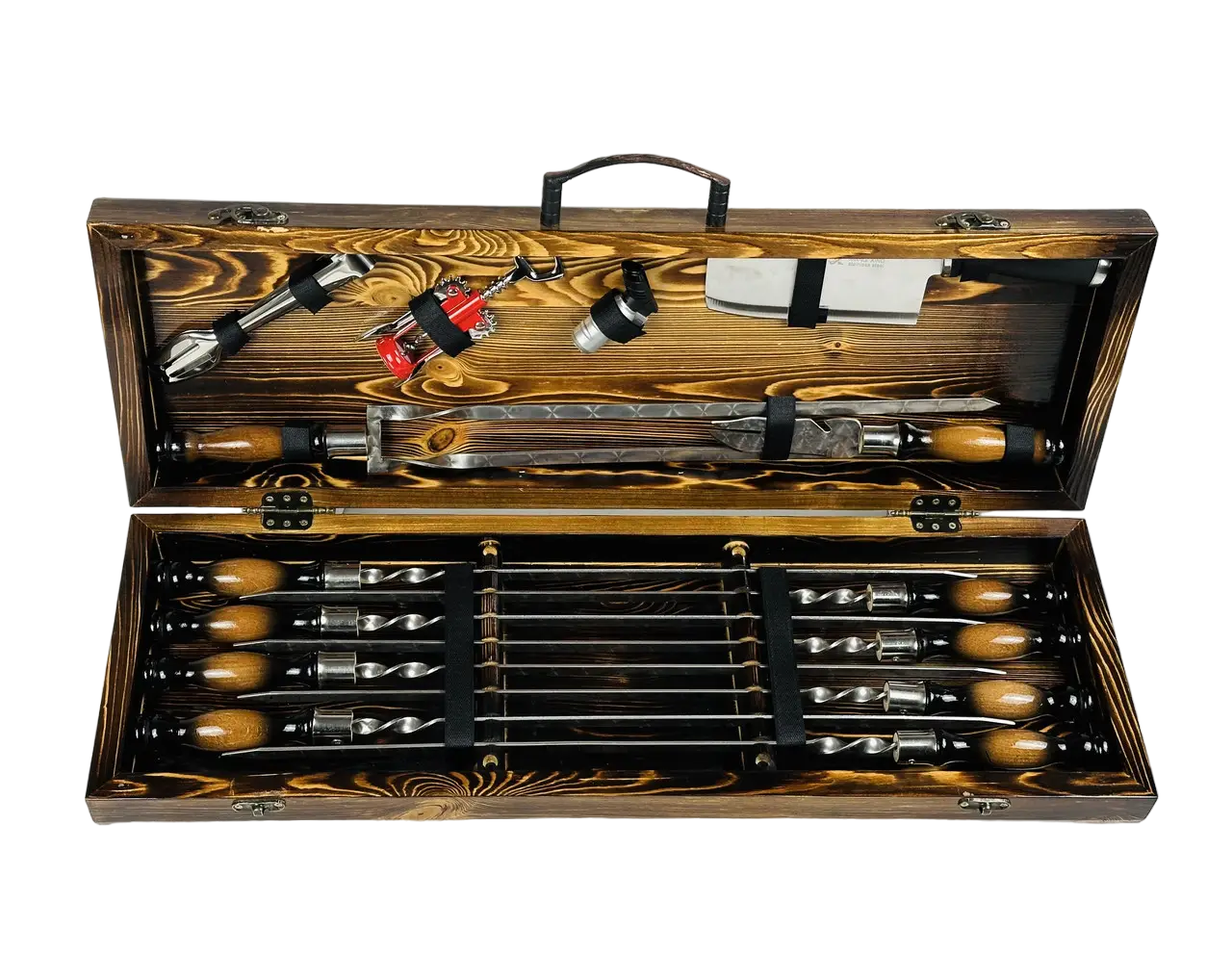 Набор шампуров в кейсе Трофей LUX 8 шт. (21-10-KS-7810) - фото 3 Набор шампуров в кейсе Трофей LUX 8 шт. (21-10-KS-7810) - фото 3