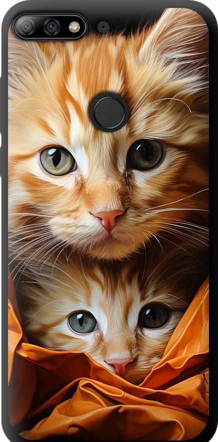 Чехол на Huawei Y7 Prime 2018 Котики 2 (5664b-1509-42517) Чехол на Huawei Y7 Prime 2018 Котики 2 (5664b-1509-42517)