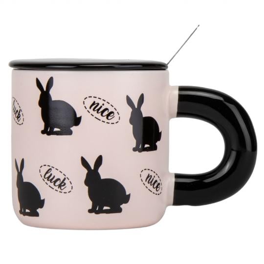 Кружка керамическая Elisey Игривый кролик 350 мл Розовый 3 (9112-002)