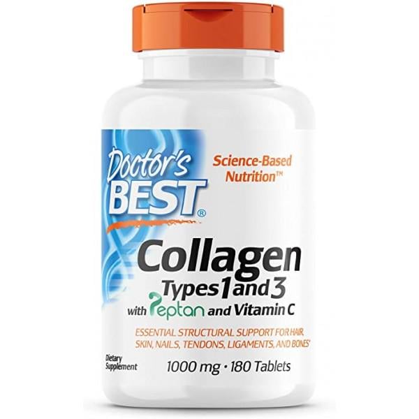 Коллаген Doctor's Best Collagen Types 1 and 3 with Peptan 1000 mg 180 tablets - фото 1