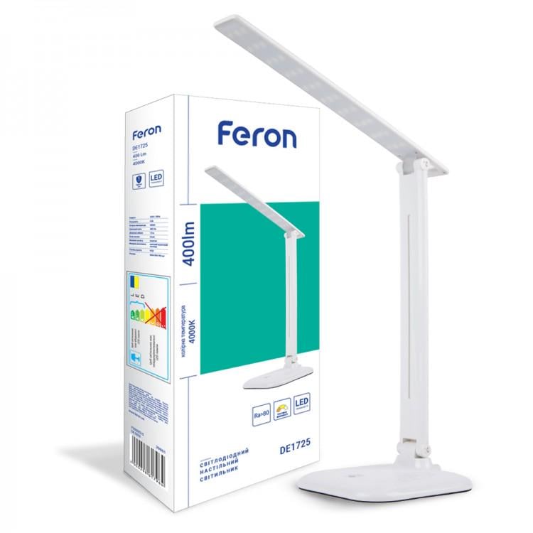 Світильник Feron настільний світлодіодний 9 W 4000 K Білий (DE1725)