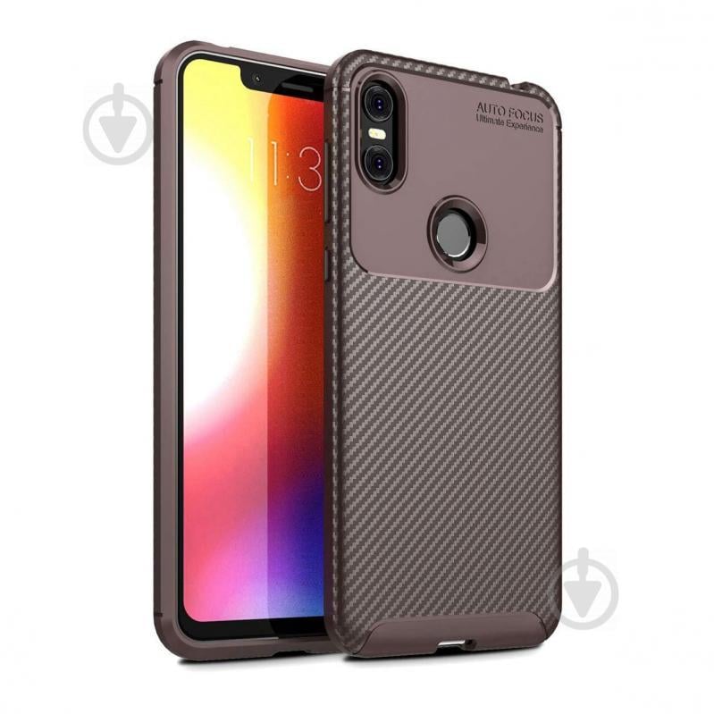 Чохол Carbon Case Motorola P30 Play Коричневий (hub_ESjl18056)