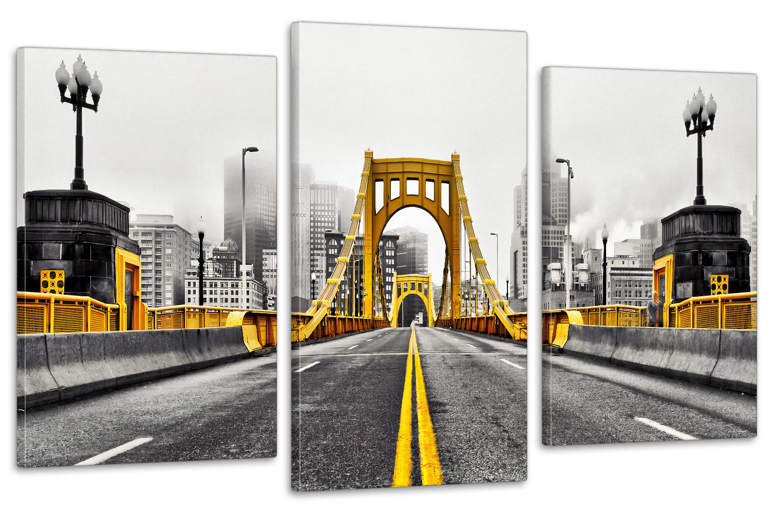 Картина модульная в гостиную/спальню Золотой мост 100х150 см (Art-674_3)