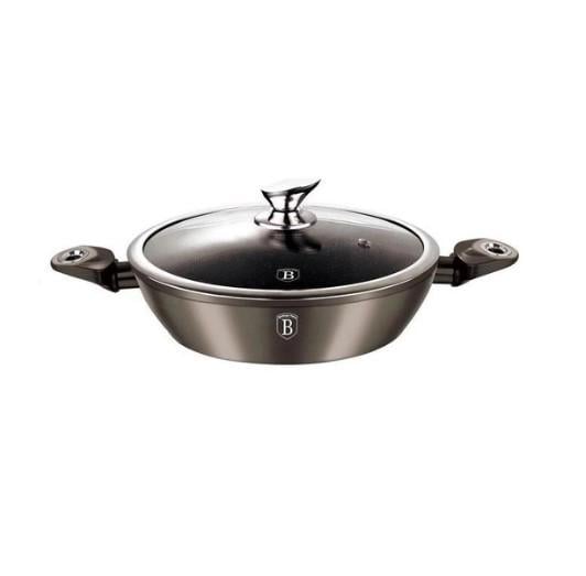 Сотейник Berlinger Haus Carbon Metallic Line с мраморным покрытием и крышкой 24 см (8a65cb04)