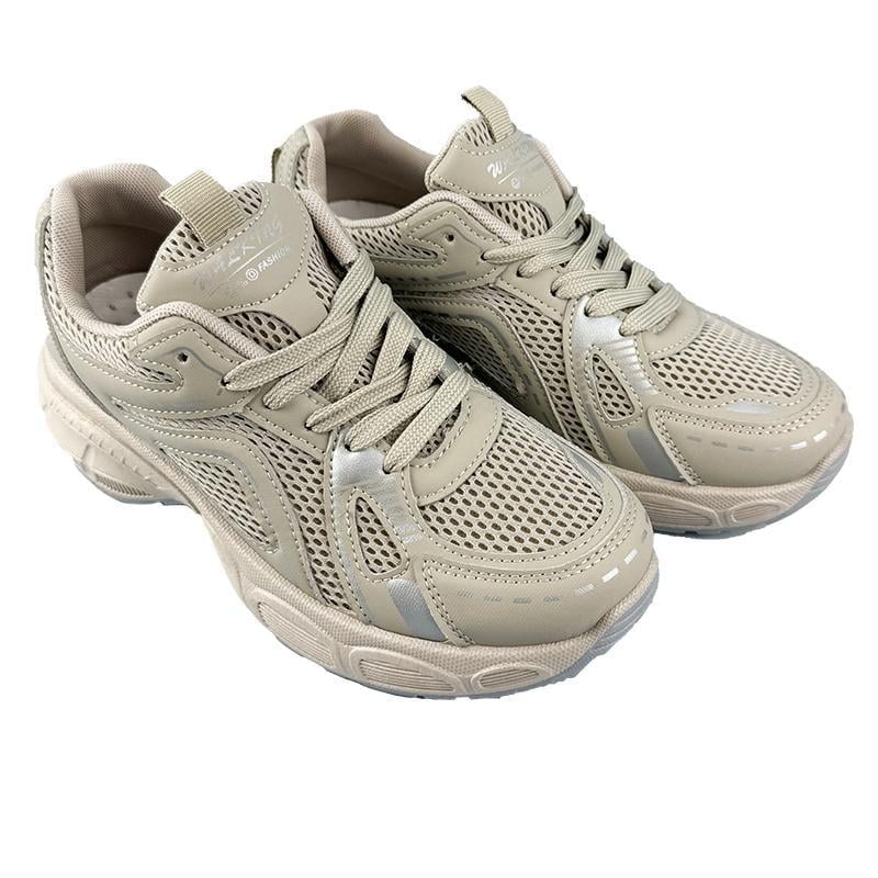 Кроссовки женские сетка 6075-5 p. 37 23,5 см Бежевый