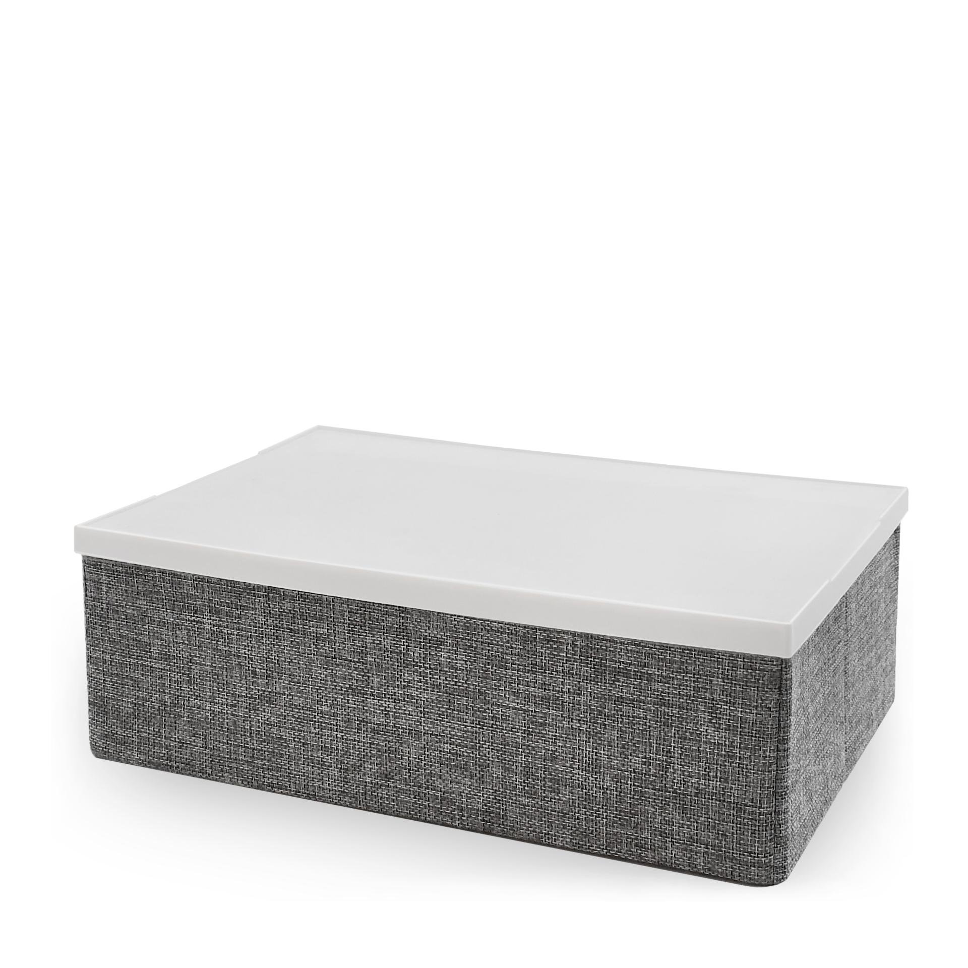 Короб для зберігання Handy Home з пластиковою кришкою 33x23x11 см Сірий (EH-02S)