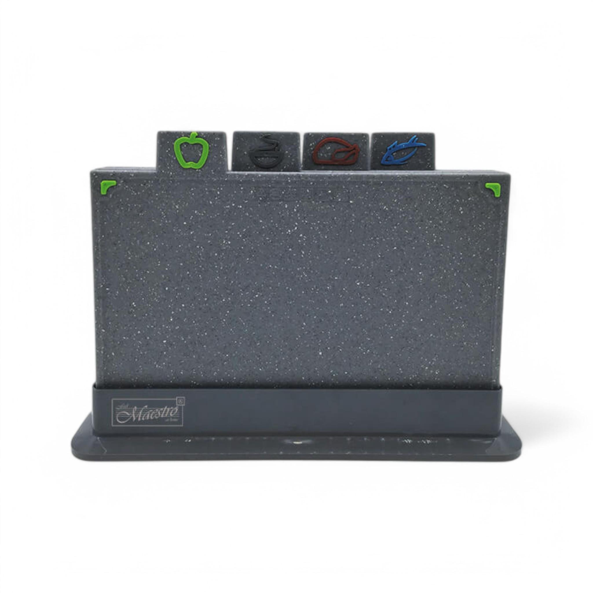 Набор разделочных досок на подставке Maestro MR-1787G 4 шт. Графитовый (B_MR1787G) Набор разделочных досок на подставке Maestro MR-1787G 4 шт. Графитовый (B_MR1787G)