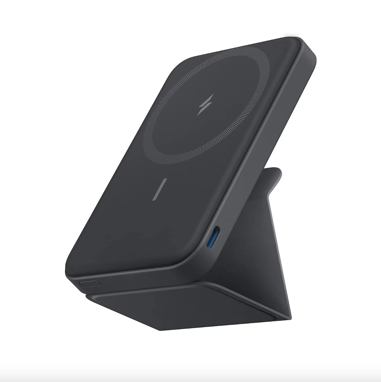 Повербанк магнитный беспроводной Anker Magnetic battery 622 MagGo 5000 мАч с подставкой Black (A1614)