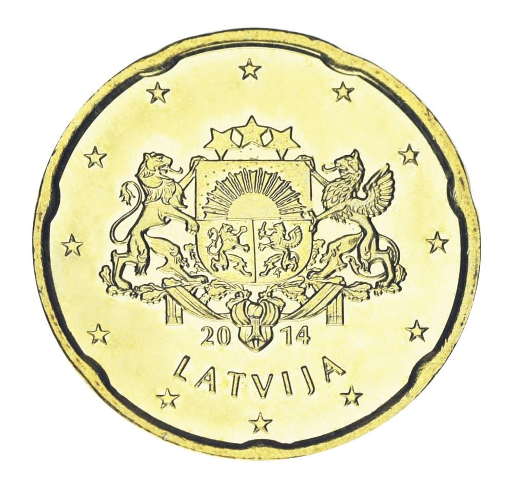 Колекційна монета Латвія 20 євроцентів 2014 UNC (М23188)