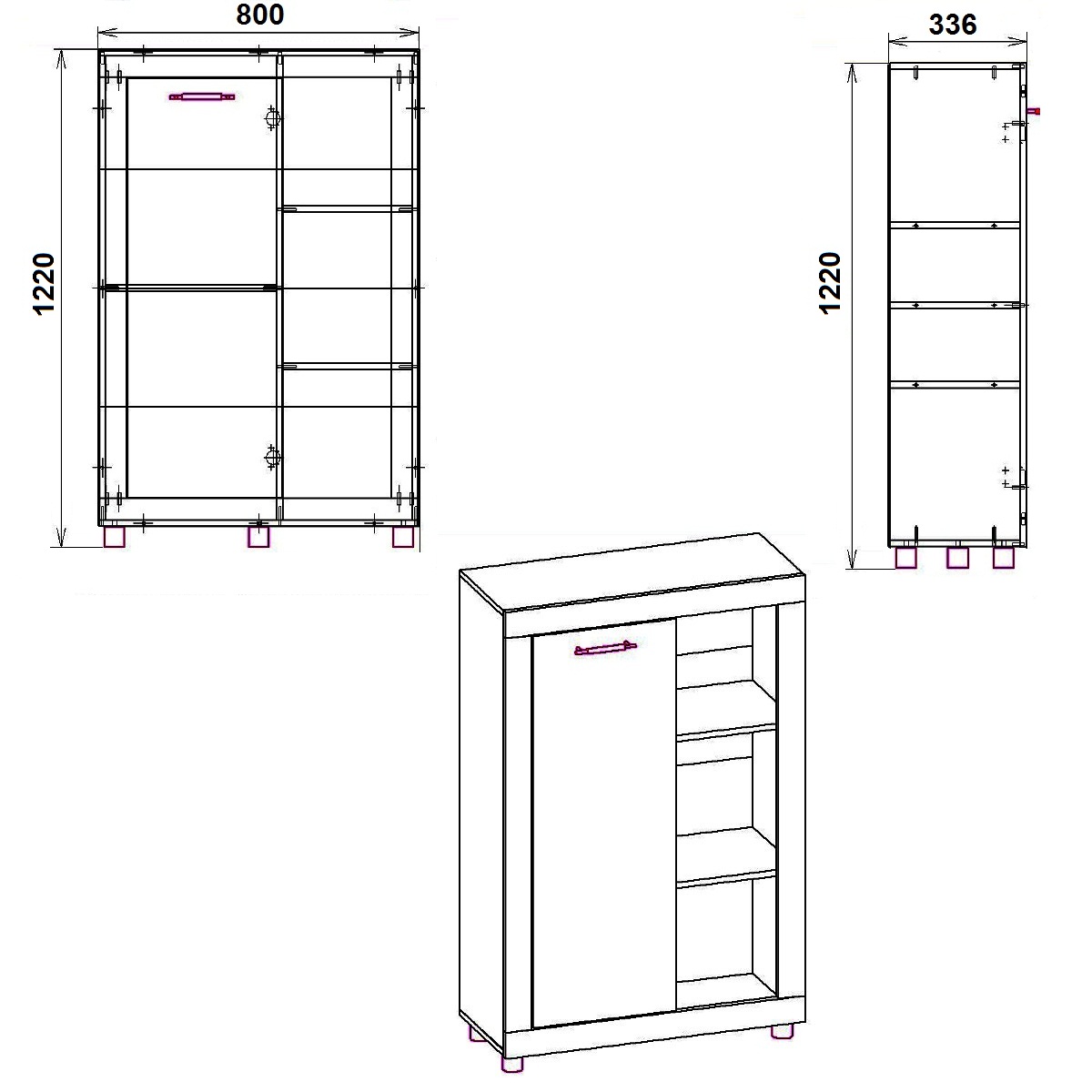 Комод для спальні Компаніт МГ-1 Тумба-1 80х33,6х122 см Дуб сонома/Німфея альба Білий (2064277) - фото 2 Комод для спальні Компаніт МГ-1 Тумба-1 80х33,6х122 см Дуб сонома/Німфея альба Білий (2064277) - фото 2