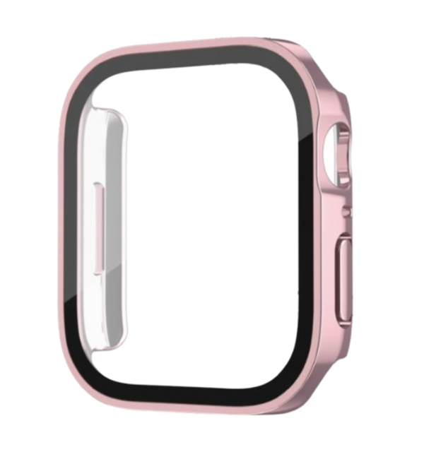 Чехол защитный со стеклом для Apple Watch 44 мм Розовый (380252421)
