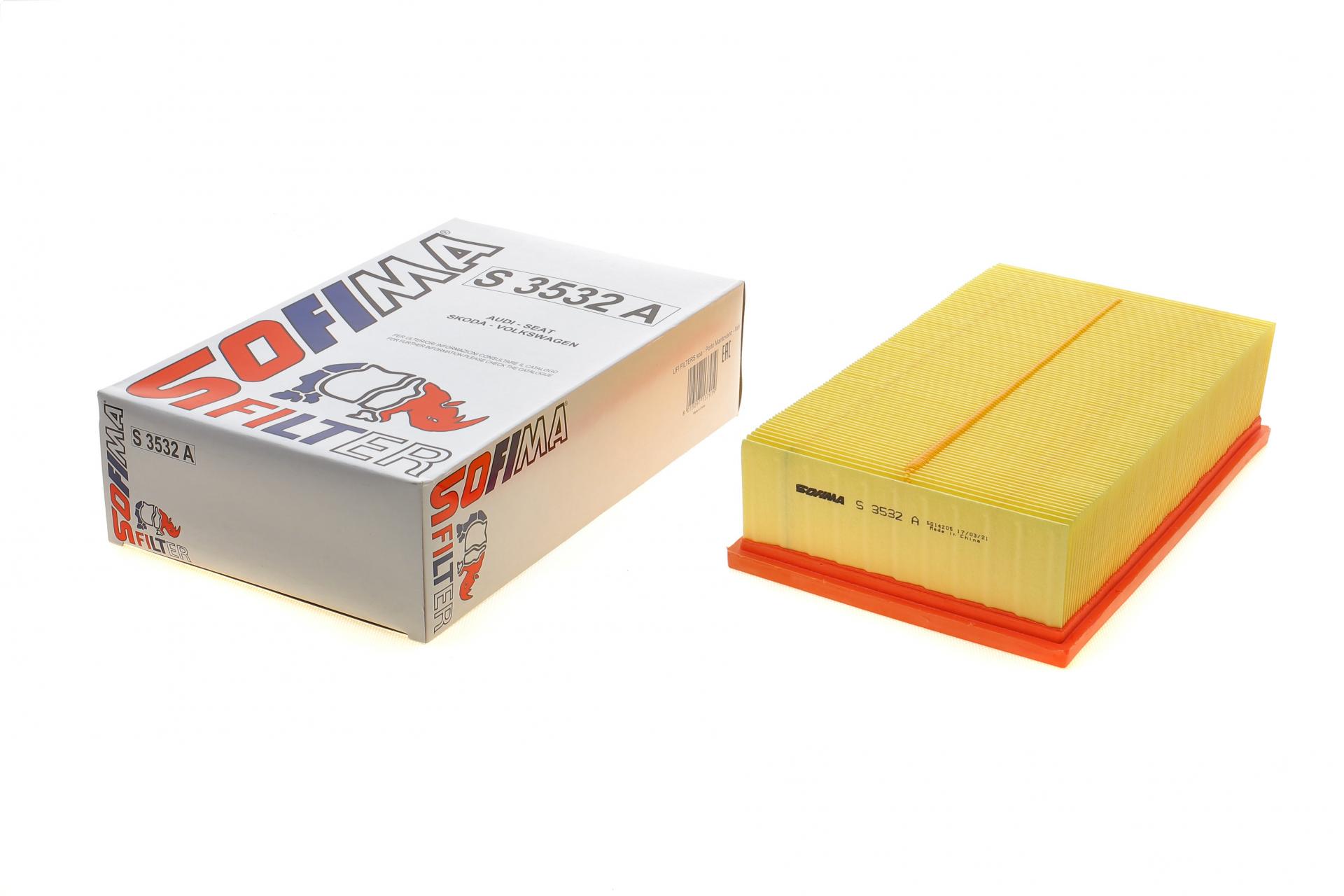 Фільтр повітряний SOFIMA для Audi A3/Q2/Q3/TT/Skoda Octavia/SuperB/VW Golf/Passat/Tiguan 1,4-2,0D 12- (S 3532 A)