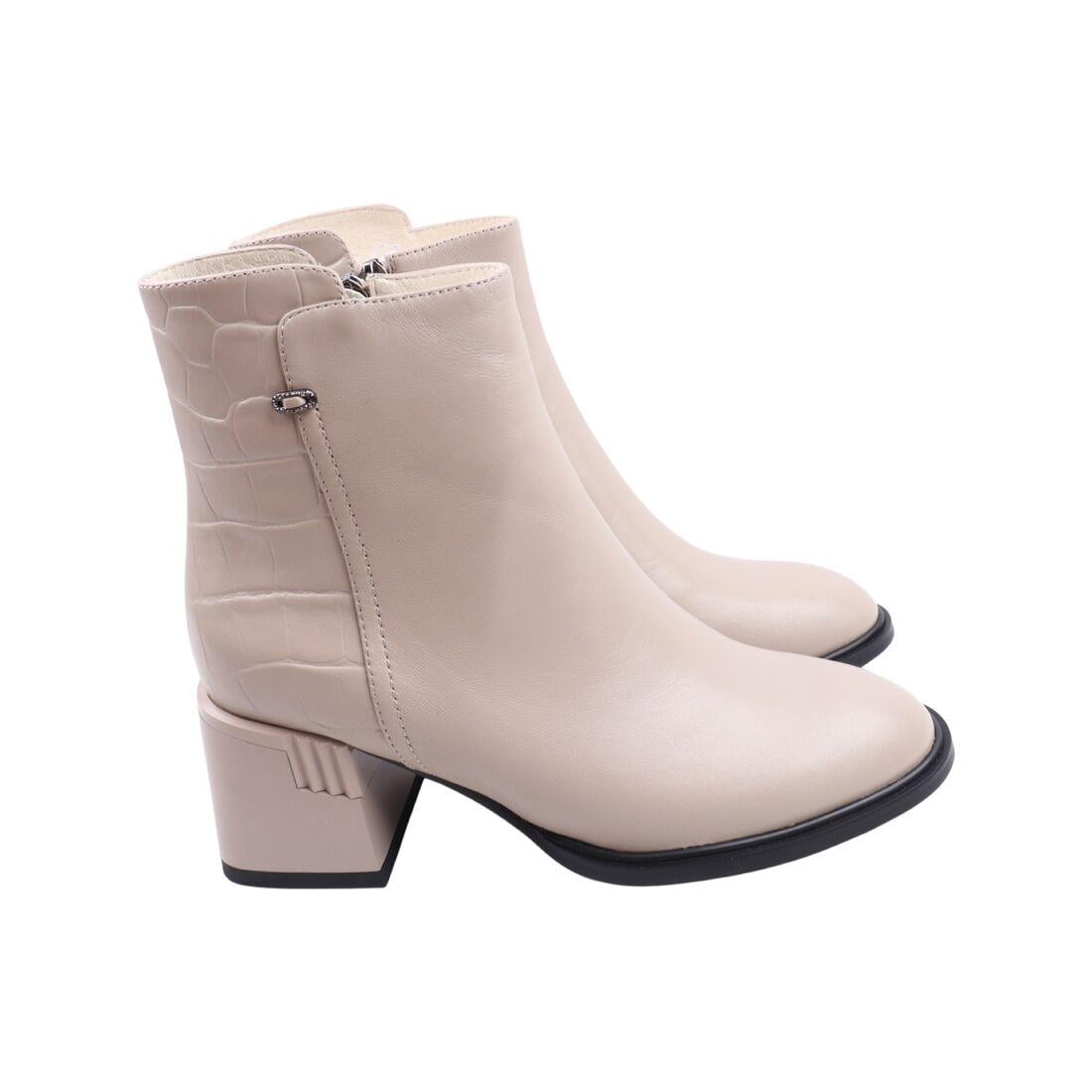 Ботильоны женские Molka натуральная кожа р. 37 Бежевый (287-23DH)