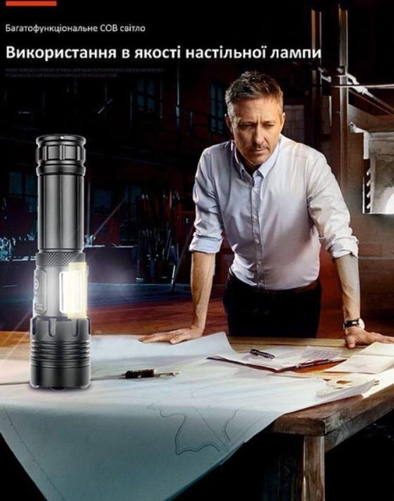 Фонарь ручной Quantum QM-FL1035 Perfect 5W LED zoom 3W COB с Type-C с функцией Power Bank Li-ion 18650/2600 mAh bох (1870685963) - фото 8 Фонарь ручной Quantum QM-FL1035 Perfect 5W LED zoom 3W COB с Type-C с функцией Power Bank Li-ion 18650/2600 mAh bох (1870685963) - фото 8