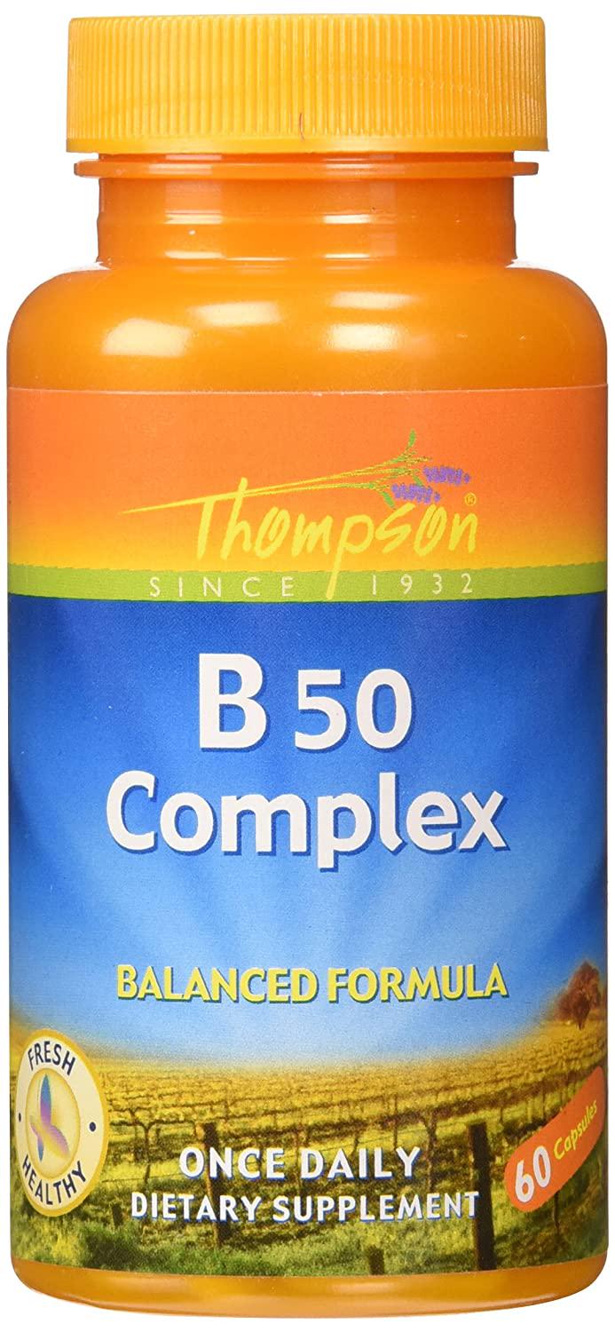 Витамины группы В Thompson B Complex 50 mg 60 capsules