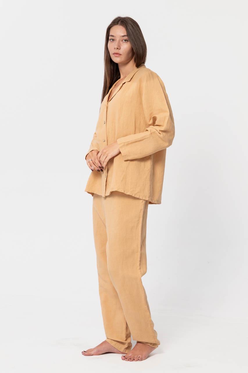 Штаны женские домашние Lotus Home Bruma из льна S Горчичный (26843117) - фото 2 Штаны женские домашние Lotus Home Bruma из льна S Горчичный (26843117) - фото 2