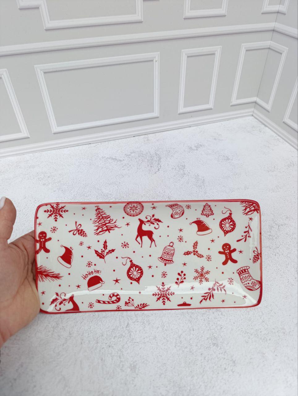 Блюдо сервірувальне Limited Edition NY Xmas Mood порцеляна 25,5х13 см Білий (TRSC-GY5025-P25) - фото 2 Блюдо сервірувальне Limited Edition NY Xmas Mood порцеляна 25,5х13 см Білий (TRSC-GY5025-P25) - фото 2