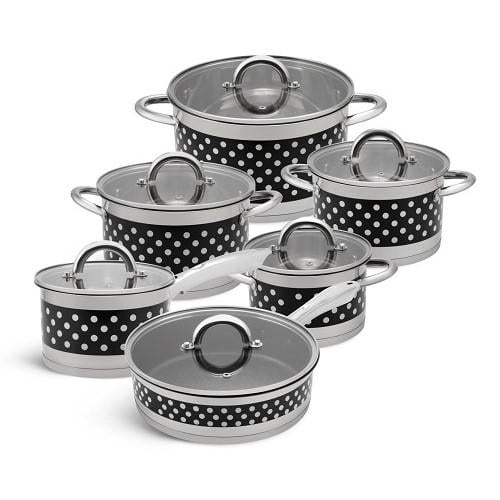 Набор посуды Edenberg EB-4056 с турбоиндукционным капсульным дном нержавеющая сталь 12 пр. (EB-4056)