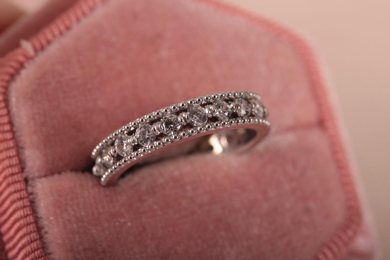 Каблучка жіноча обручка з білого золота р. 19,5 (2246330907)