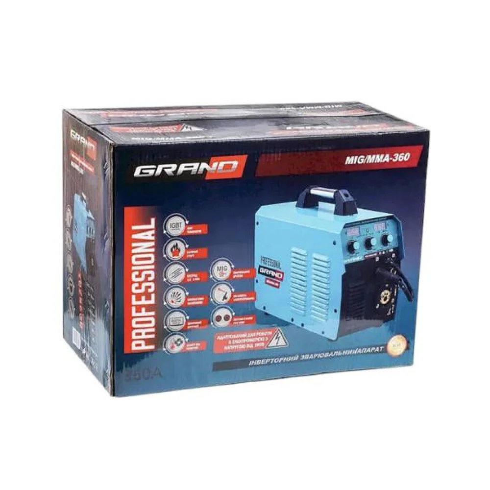 Інверторний зварювальний напівавтомат Grand MIG/MMA-360 - фото 11 Інверторний зварювальний напівавтомат Grand MIG/MMA-360 - фото 11